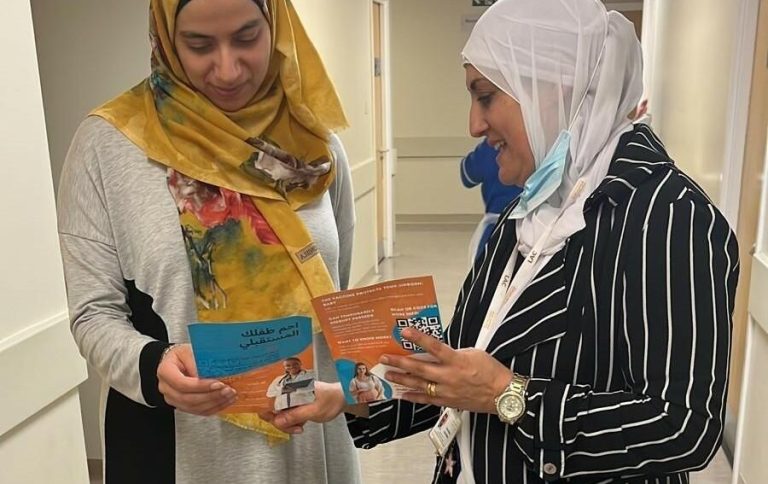 A Community Innovation Team holds a-pop-up event at the Liverpool Womens Hospital during vaccine equity programme