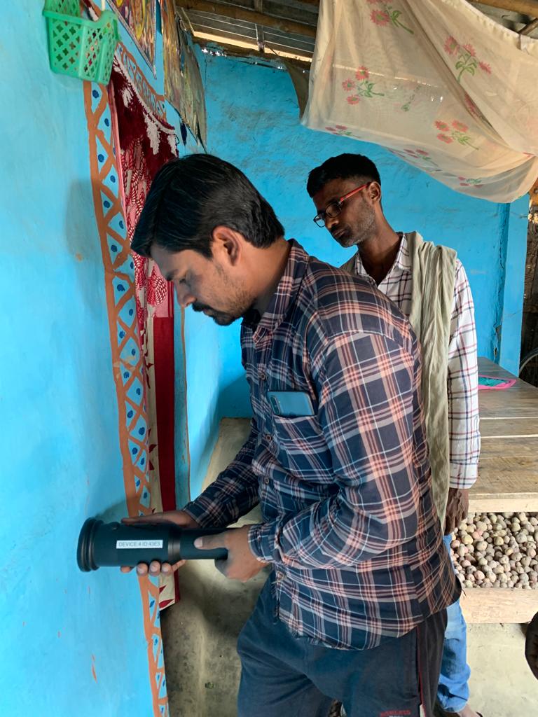 iiCON, Sensors, Technology, Improving the quality of insecticide indoor residual spraying (IRS) in India and Nepal. Sensor device can monitor concentration of alpha-cypermethrin on any wall surface and is validated for use in India and Nepal.